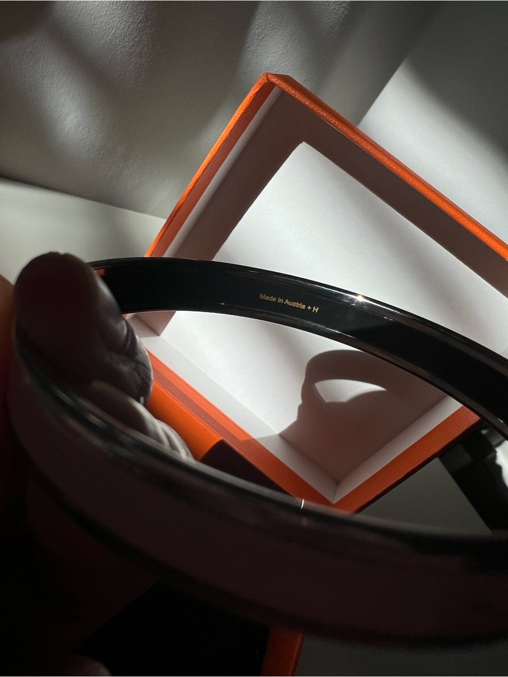 Hermes Pink Enamel and Silver Bangle Bracelet - Picture 7 of 8